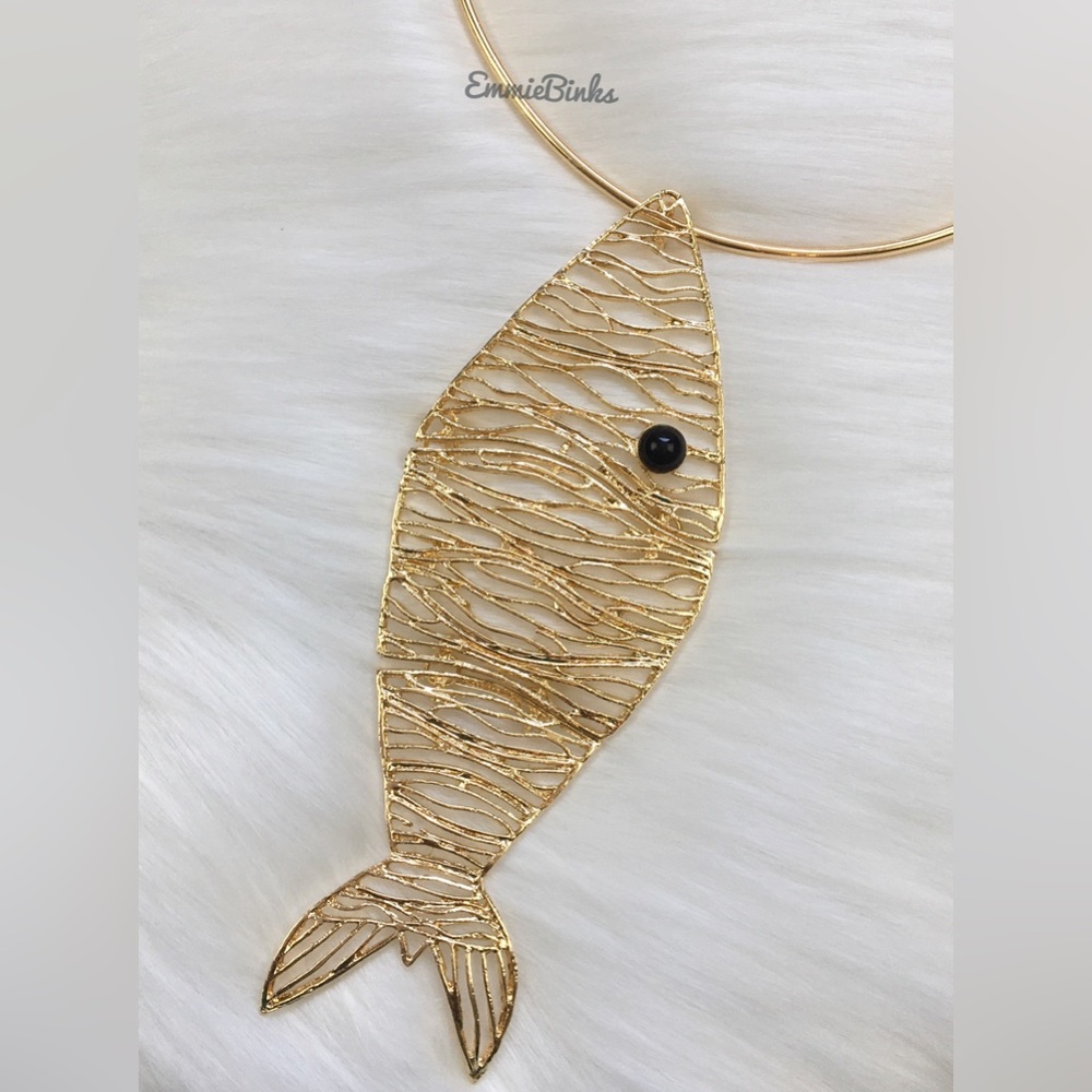 New Zara Fish Choker Necklace - Picture 7 of 15